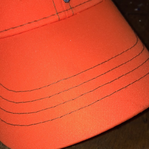 Browning Orange hunting hat full 6 panel adjustable back strap cap - Picture 4 of 12
